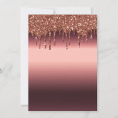 Verjaardag bordeaux bloemen glitter geometrisch kaart (Achterkant)