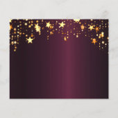 Verjaardag bordeaux foto Save the Date kaart (Achterkant)