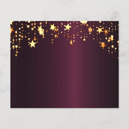 Verjaardag bordeaux foto Save the Date kaart (Achterkant)