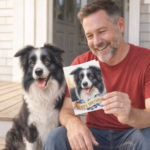 Verjaardag Border Collie Van Hond Wenskaart Kaart