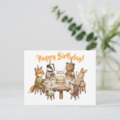 Verjaardag Bosdier Feestje Briefkaart (Staand voorkant)