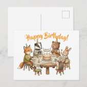 Verjaardag Bosdier Feestje Briefkaart (Voorkant / Achterkant)