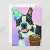 Verjaardag Boston Briefkaart (Voorkant / Achterkant)