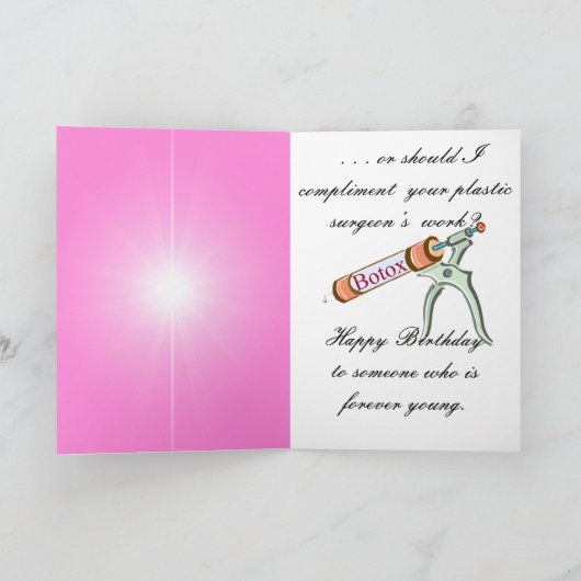 Verjaardag Botox Kaart (Binnen)
