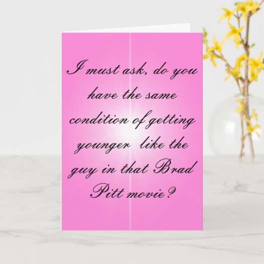 Verjaardag Botox Kaart (Gele Bloem)