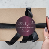 Verjaardag Bourgogne naam dank u Ronde Sticker