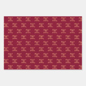 Verjaardag Bourgondië gouden naam script Inpakpapier Vel (Voorkant)