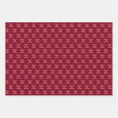 Verjaardag Bourgondië gouden naam script Inpakpapier Vel (Voorkant 3)