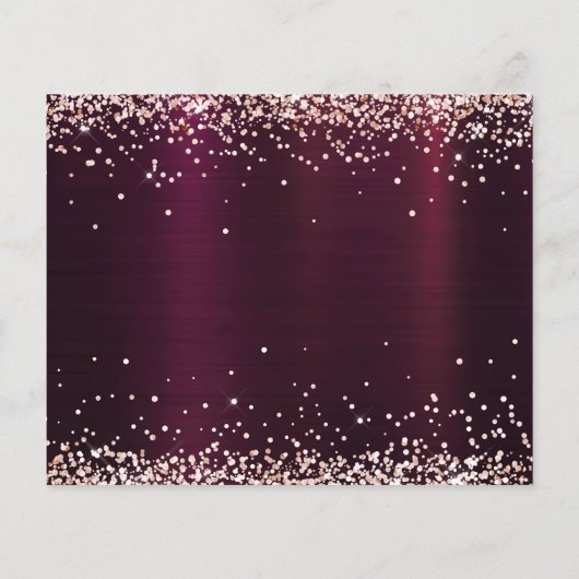 Verjaardag Bourgondië roos Gold Bewaar de datumkaa (Achterkant)