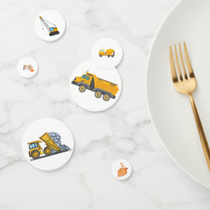 Verjaardag Bouw Dump Truck Confetti