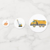 Verjaardag Bouw Dump Truck Confetti (Voorkanten)