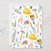 Verjaardag bouwgereedschap kaart (Achterkant)