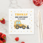 Verjaardag bouwgraafmachine servet (Insitu)