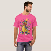 Verjaardag Bouwstenen Dinosaur Master Builder B T-shirt (Voorkant volledig)