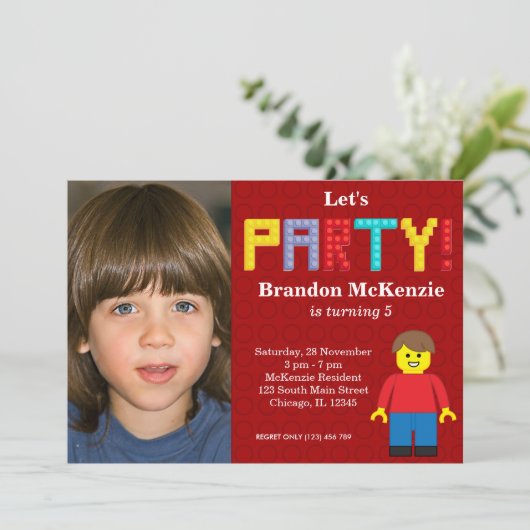 verjaardag bouwstenen kaart (Staand voorkant)