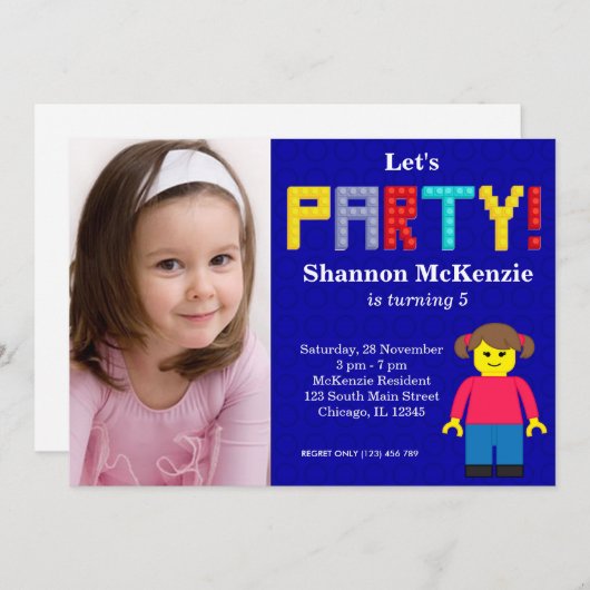 verjaardag bouwstenen kaart (Voorkant / Achterkant)