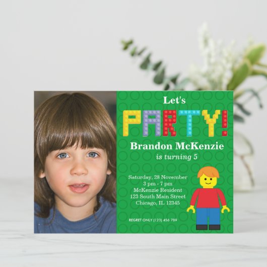 verjaardag bouwstenen kaart (Staand voorkant)