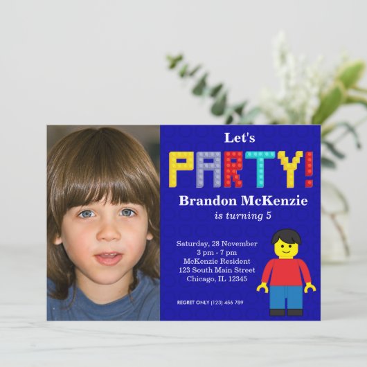 verjaardag bouwstenen kaart (Staand voorkant)