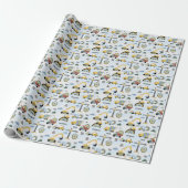 Verjaardag Bouwtruck  Cadeaupapier (Uitgerold)