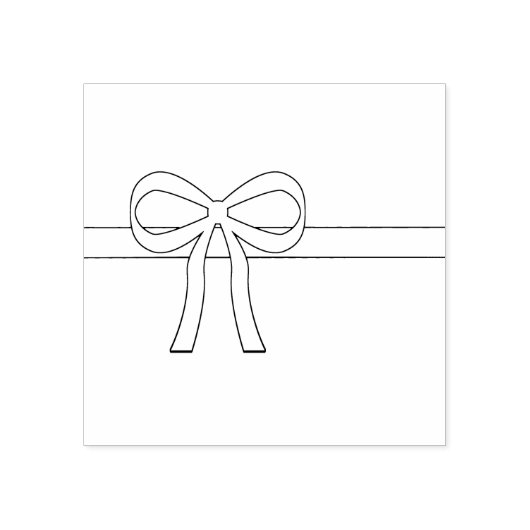 Verjaardag Bow Art Stamp Rubberstempel (Afrduk)