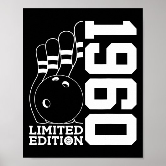 Verjaardag Bowling Limited Edition 1960 Poster (Voorkant)