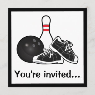Verjaardag Bowling Party Kaart