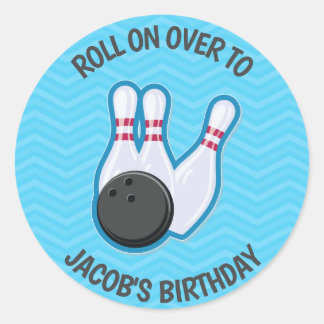 Verjaardag Bowling Party Roll Over Sticker