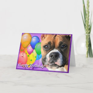 Verjaardag boxer hond wenskaart kaart