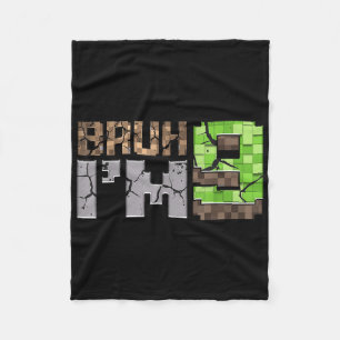 Verjaardag Boy 9th Bruh Im 9 jaar oude Gamer Pixel Fleece Deken