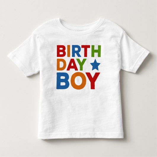 Verjaardag Boy Multi gekleurd Kinder Shirts (Voorkant)