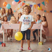 Verjaardag Boy Multicolor Tekstontwerp T-shirt
