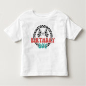 Verjaardag Boy Racing Flag Kinder Shirts (Voorkant)