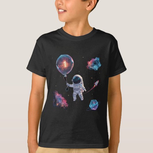 Verjaardag Boy Space Adventure T-shirt (Voorkant)