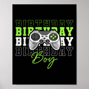 Verjaardag Boy Video Game Verjaardagsfeestje voor Poster