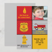 Verjaardag brandblusmotor kaart (Voorkant / Achterkant)