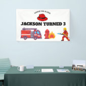 Verjaardag brandweerman spandoek (Beurs)