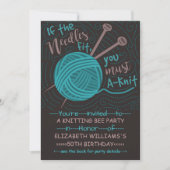 Verjaardag Breien Bijenfeest | Grappig breigaren Kaart (Voorkant)