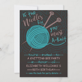 Verjaardag Breien Bijenfeest | Grappig breigaren Kaart