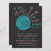 Verjaardag Breien Bijenfeest | Grappig breigaren Kaart (Voorkant / Achterkant)