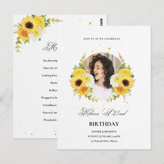 Verjaardag Briefkaart (Voorkant / Achterkant)