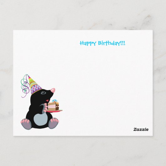 verjaardag briefkaart (Achterkant)