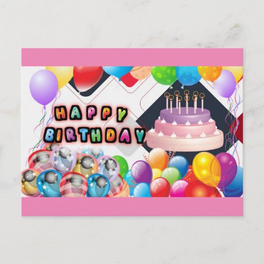 verjaardag briefkaart (Voorkant)