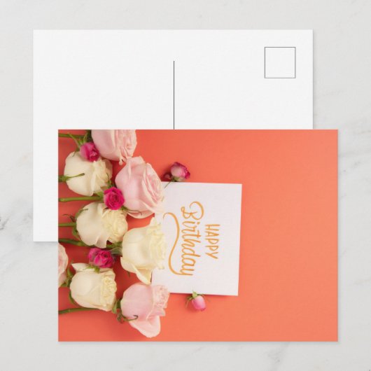 VERJAARDAG BRIEFKAART (Voorkant / Achterkant)