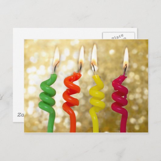 verjaardag briefkaart (Voorkant / Achterkant)