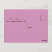 Verjaardag Briefkaart (Achterkant)