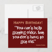 Verjaardag Briefkaart - Burns (Voorkant / Achterkant)