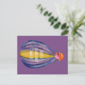 Verjaardag Briefkaart Hete Luchtballon En Bloemen (Staand voorkant)