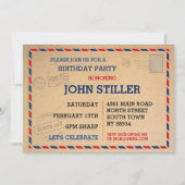 Verjaardag Briefkaart Mail Post Uitnodigen Mail Po (Voorkant)