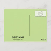 Verjaardag briefkaart - Moon in Bloom Painting (Achterkant)