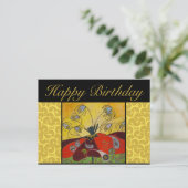 Verjaardag briefkaart - Wake at Dawn Painting (Staand voorkant)